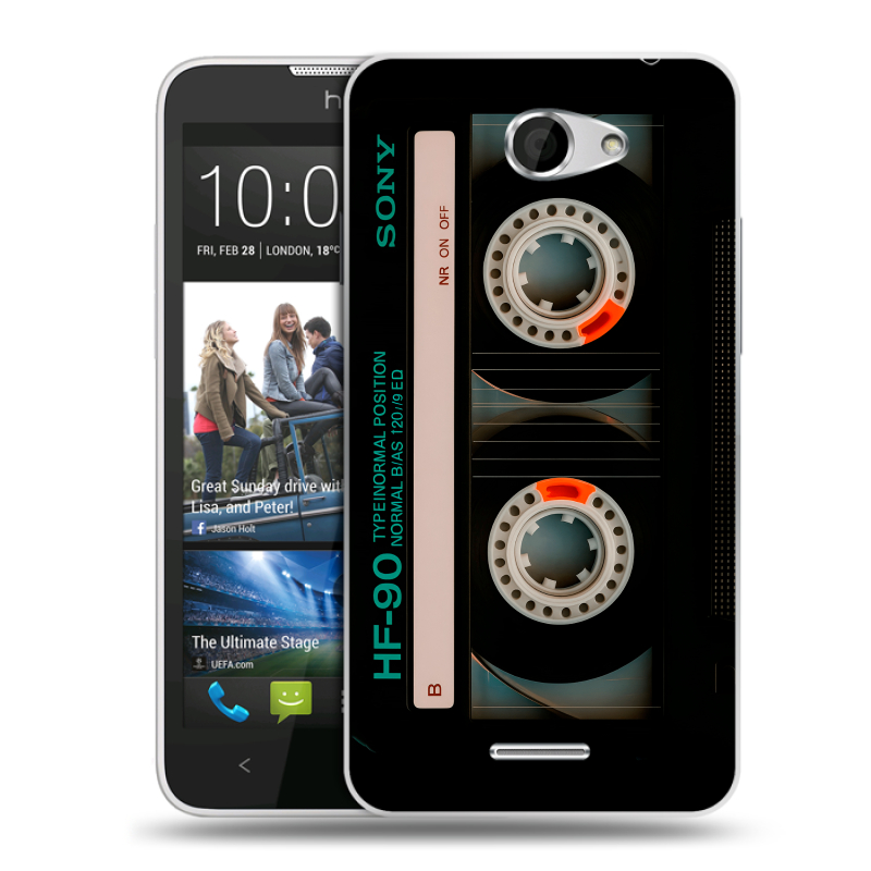 Пластиковый чехол на HTC Desire 516 с принтом Кассета Пластиковый чехол на HTC Desire 516 с принтом Кассета