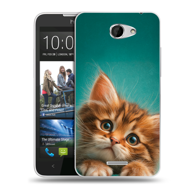 Пластиковый чехол на HTC Desire 516 с принтом котенок Пластиковый чехол на HTC Desire 516 с принтом котенок