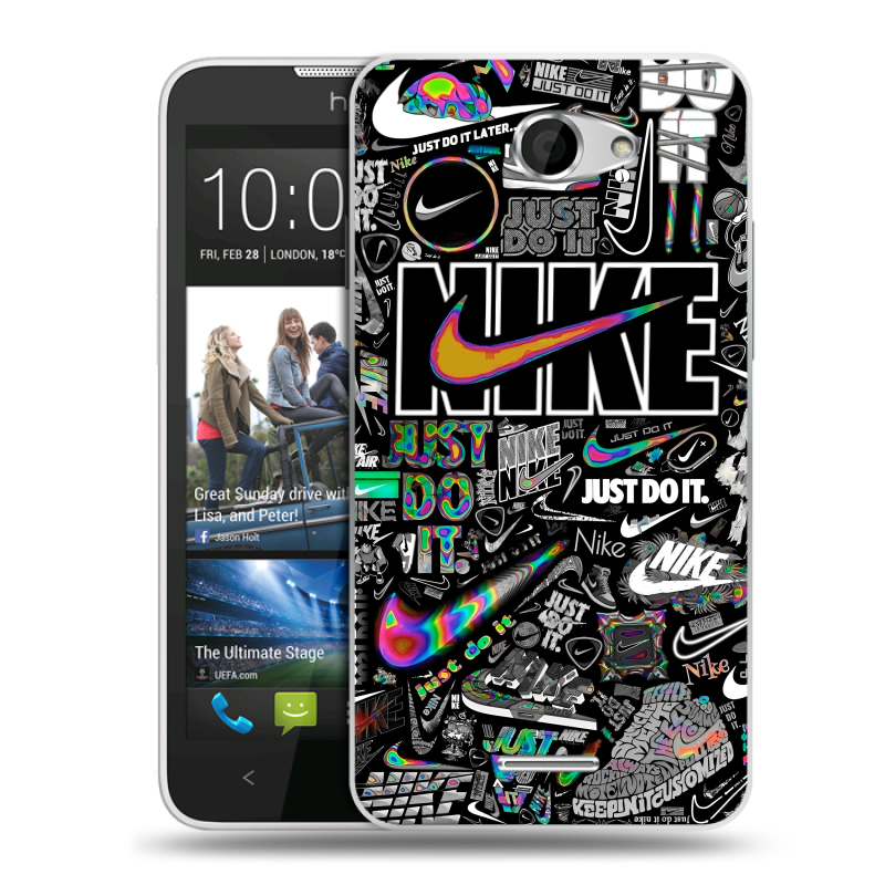 Пластиковый чехол на HTC Desire 516 с принтом Найк Пластиковый чехол на HTC Desire 516 с принтом Найк