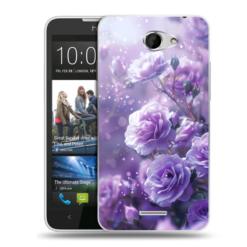 Пластиковый чехол на HTC Desire 516 с принтом Розы цветы Пластиковый чехол на HTC Desire 516 с принтом Розы цветы