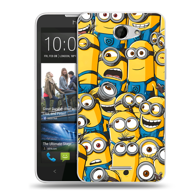Пластиковый чехол на HTC Desire 516 с принтом Миньоны Пластиковый чехол на HTC Desire 516 с принтом Миньоны