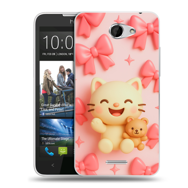 Пластиковый чехол на HTC Desire 516 с принтом для девочек Пластиковый чехол на HTC Desire 516 с принтом для девочек