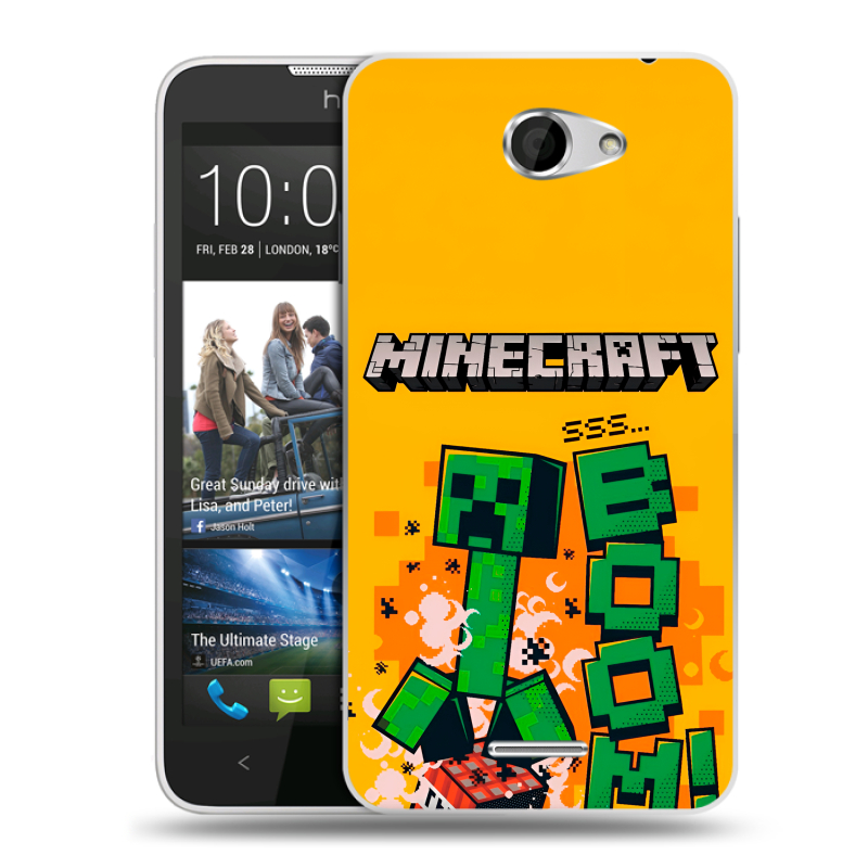 Пластиковый чехол на HTC Desire 516 с принтом Майнкрафт Minecraft Пластиковый чехол на HTC Desire 516 с принтом Майнкрафт Minecraft