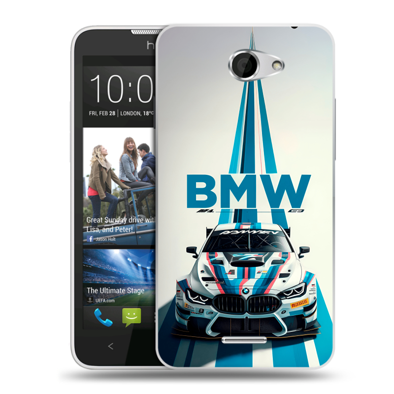 Пластиковый чехол на HTC Desire 516 с принтом БМВ BMW Пластиковый чехол на HTC Desire 516 с принтом БМВ BMW