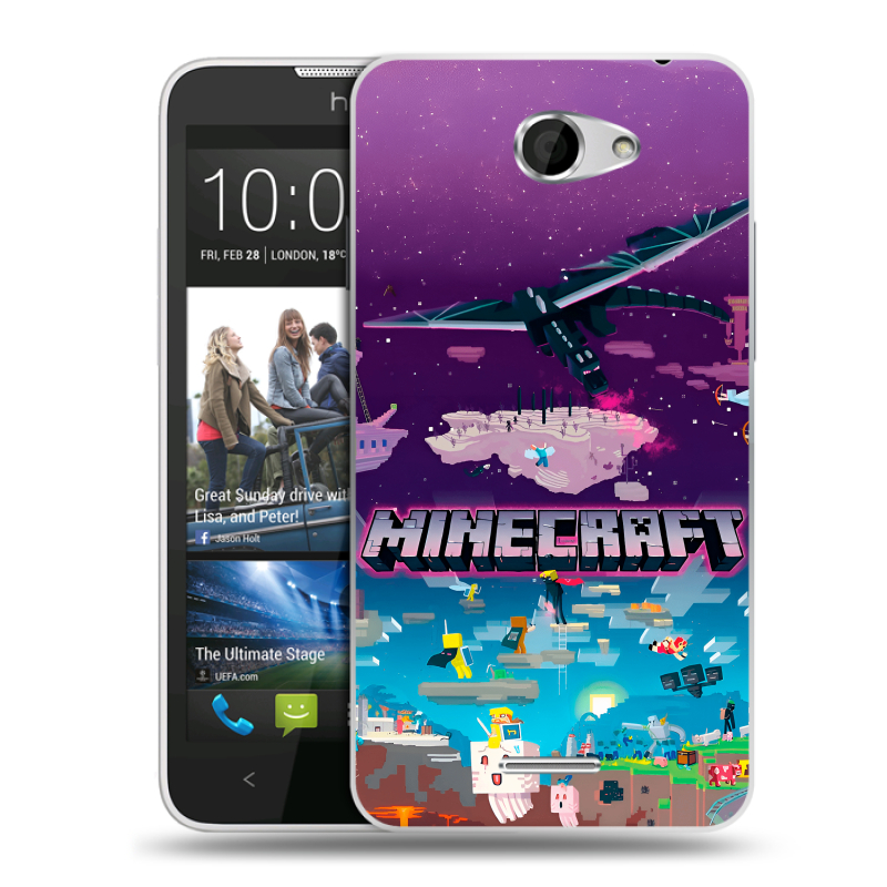 Пластиковый чехол на HTC Desire 516 с принтом Майнкрафт Minecraft Пластиковый чехол на HTC Desire 516 с принтом Майнкрафт Minecraft