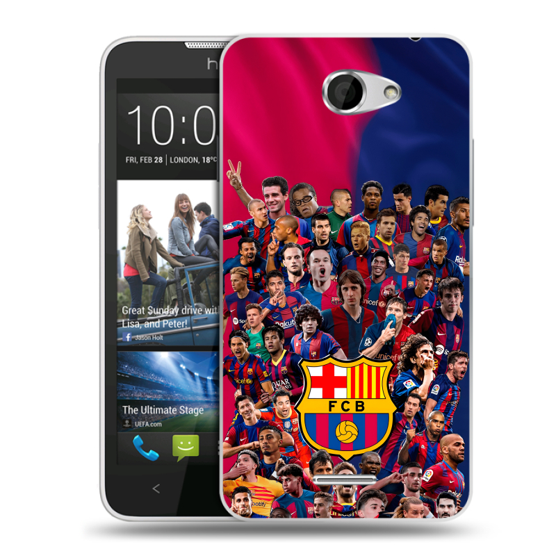 Пластиковый чехол на HTC Desire 516 с принтом Барселона Barcelona Пластиковый чехол на HTC Desire 516 с принтом Барселона Barcelona