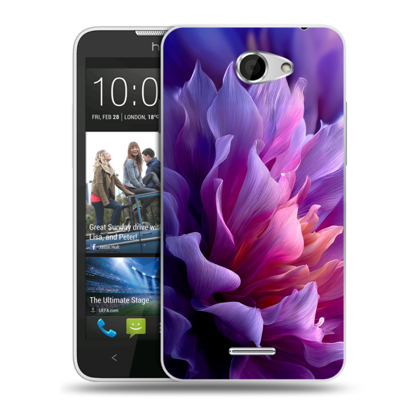 Пластиковый чехол на HTC Desire 516 с принтом женский цветы Пластиковый чехол на HTC Desire 516 с принтом женский цветы