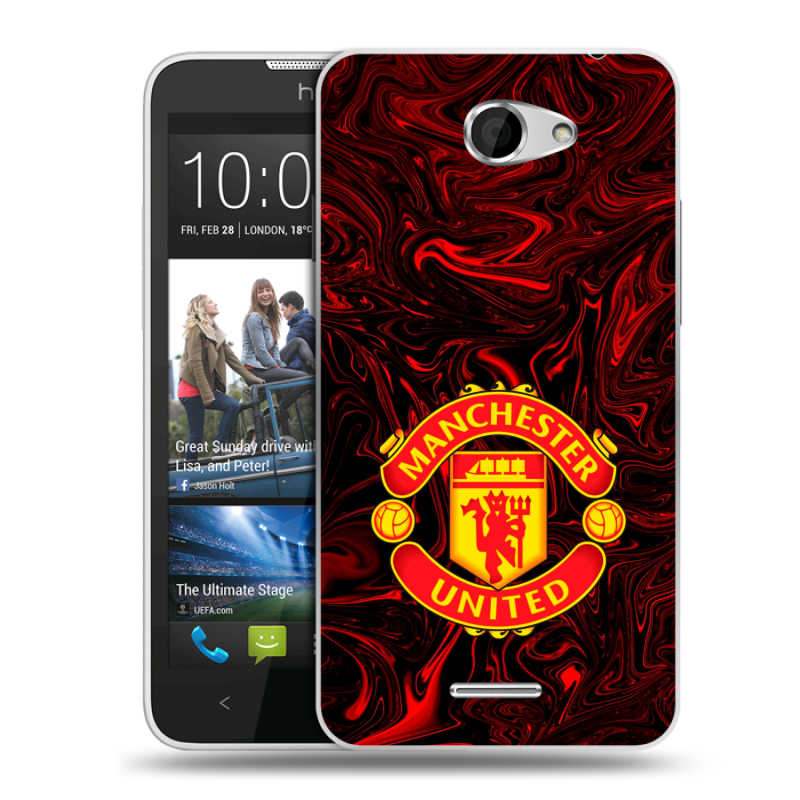 Пластиковый чехол на HTC Desire 516 с принтом Manchester United Пластиковый чехол на HTC Desire 516 с принтом Manchester United