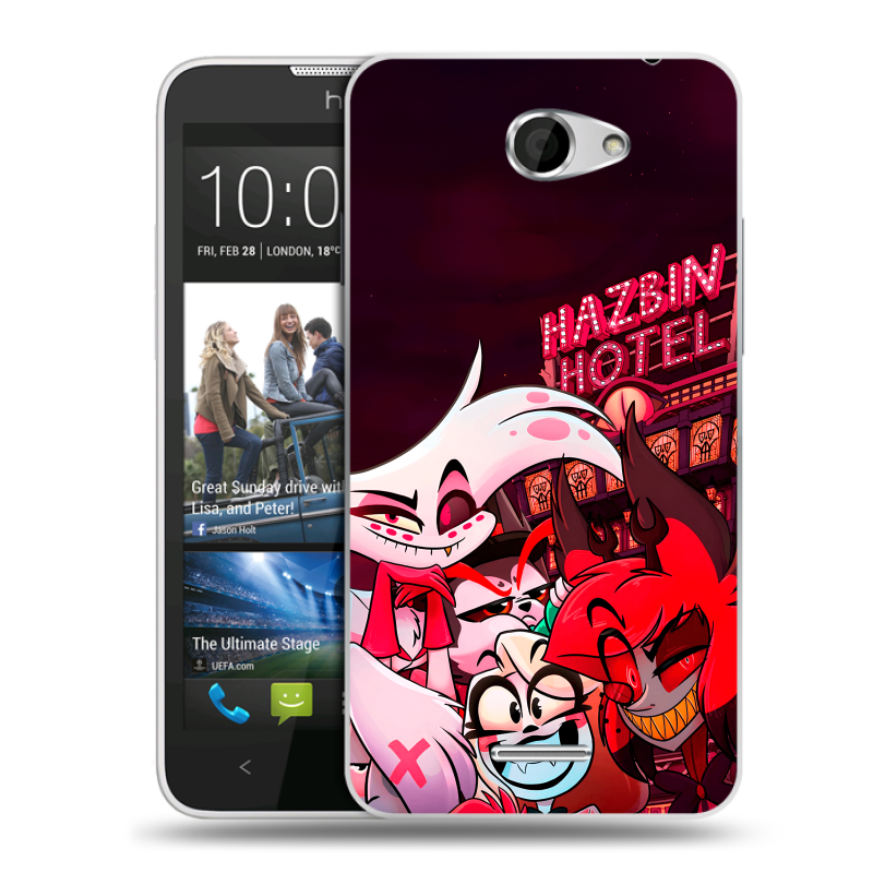 Пластиковый чехол на HTC Desire 516 с принтом Hazbin Hotel Отель Хазбин Пластиковый чехол на HTC Desire 516 с принтом Hazbin Hotel Отель Хазбин