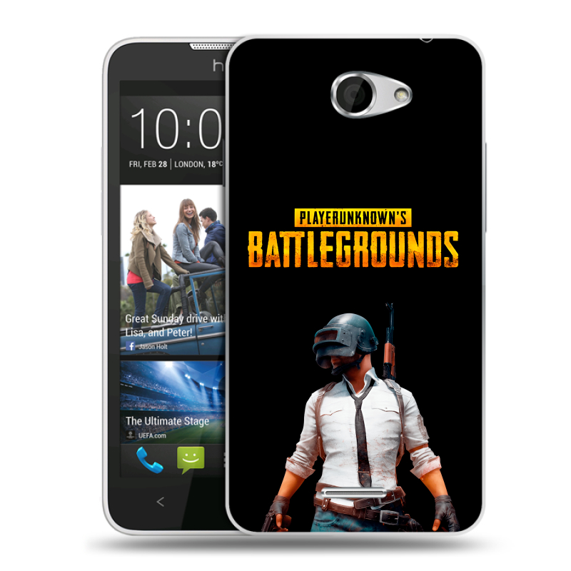 Пластиковый чехол на HTC Desire 516 с принтом PUGB ПАГБ Пластиковый чехол на HTC Desire 516 с принтом PUGB ПАГБ