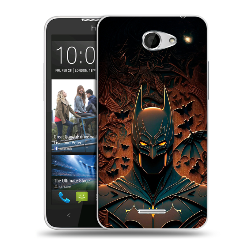 Пластиковый чехол на HTC Desire 516 с принтом Batman Бэтмен Пластиковый чехол на HTC Desire 516 с принтом Batman Бэтмен