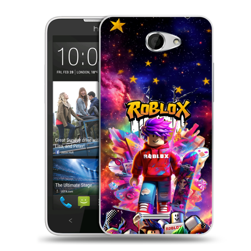 Пластиковый чехол на HTC Desire 516 с принтом Roblox Роблокс Пластиковый чехол на HTC Desire 516 с принтом Roblox Роблокс
