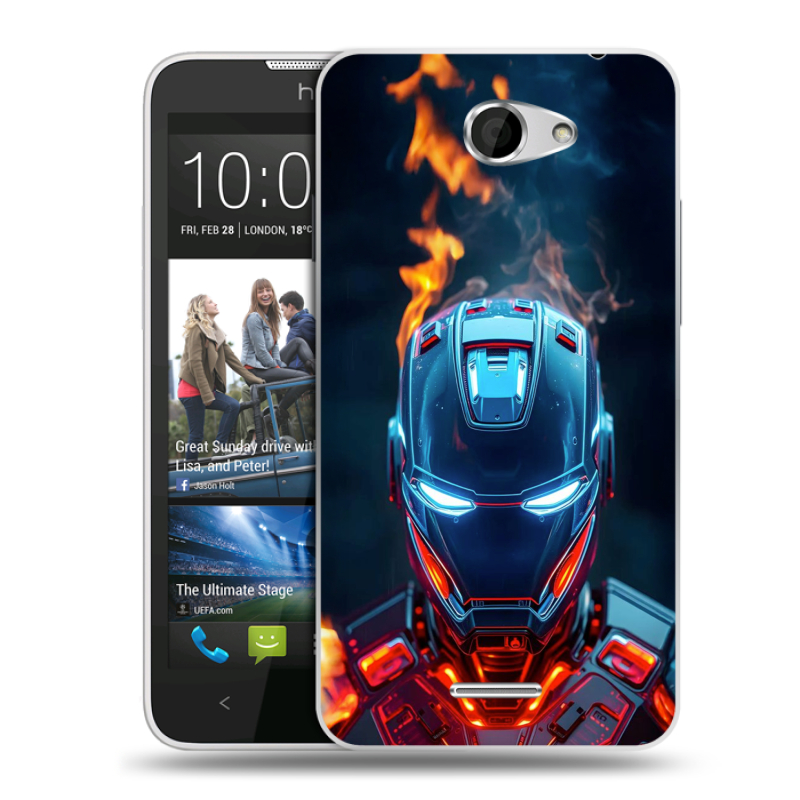 Пластиковый чехол на HTC Desire 516 с принтом IronMan Железный человек Пластиковый чехол на HTC Desire 516 с принтом IronMan Железный человек
