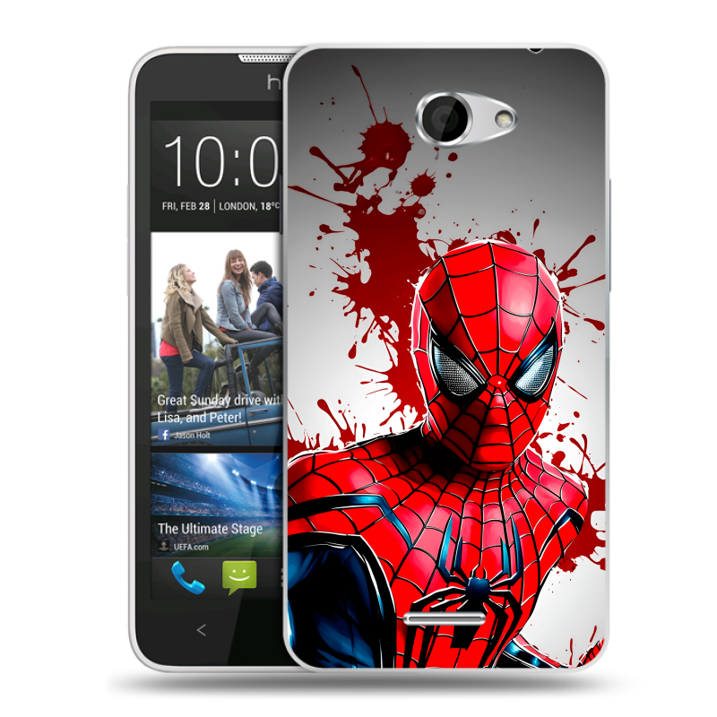 Пластиковый чехол на HTC Desire 516 с принтом Spiderman Человек паук Пластиковый чехол на HTC Desire 516 с принтом Spiderman Человек паук