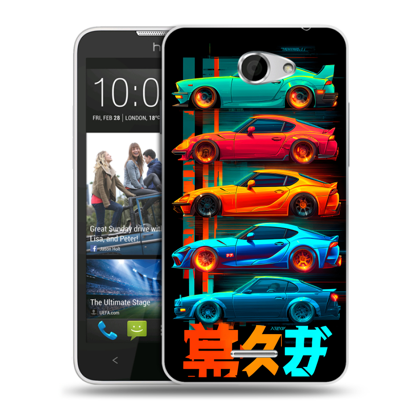 Пластиковый чехол на HTC Desire 516 с принтом машины тачки Пластиковый чехол на HTC Desire 516 с принтом машины тачки