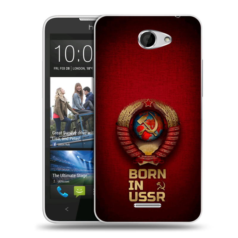 Пластиковый чехол на HTC Desire 516 с принтом Флаг Герб СССР Пластиковый чехол на HTC Desire 516 с принтом Флаг Герб СССР