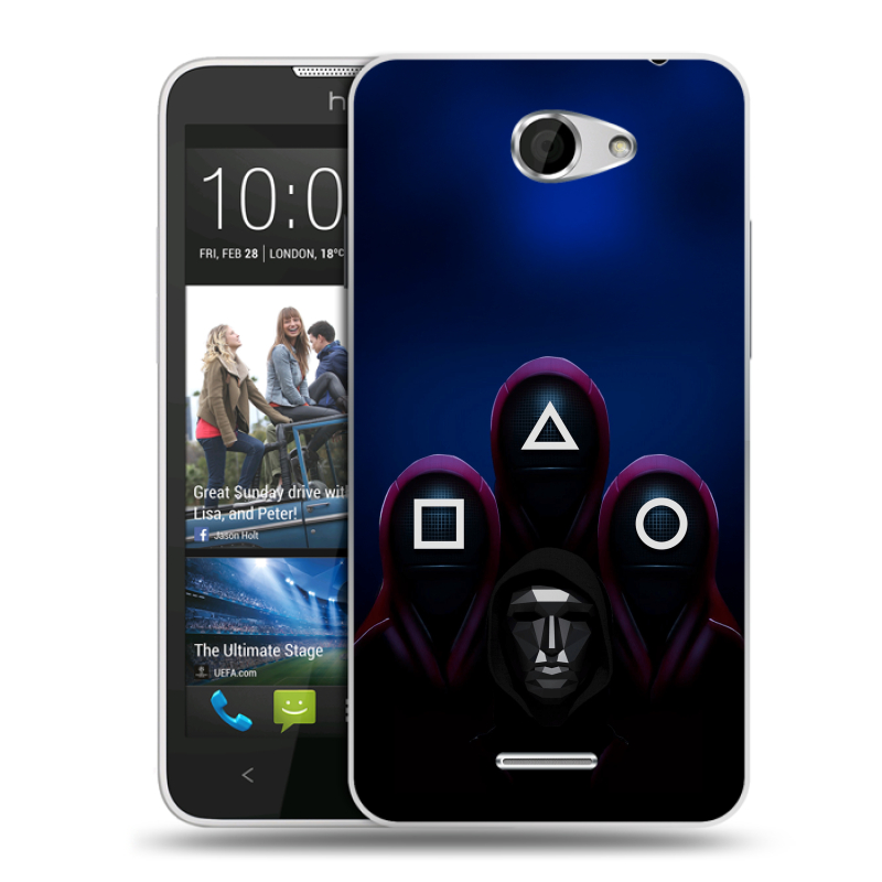 Пластиковый чехол на HTC Desire 516 с принтом Игра Кальмара Пластиковый чехол на HTC Desire 516 с принтом Игра Кальмара