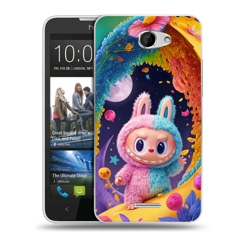 Пластиковый чехол на HTC Desire 516 с принтом Labubu Лабубу Пластиковый чехол на HTC Desire 516 с принтом Labubu Лабубу