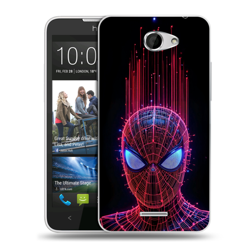 Пластиковый чехол на HTC Desire 516 с принтом Spiderman Человек паук Пластиковый чехол на HTC Desire 516 с принтом Spiderman Человек паук