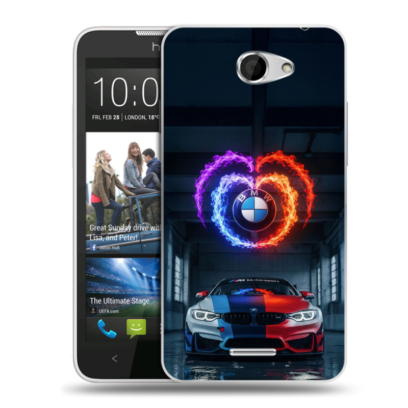 Пластиковый чехол на HTC Desire 516 с принтом BMW БМВ Пластиковый чехол на HTC Desire 516 с принтом BMW БМВ