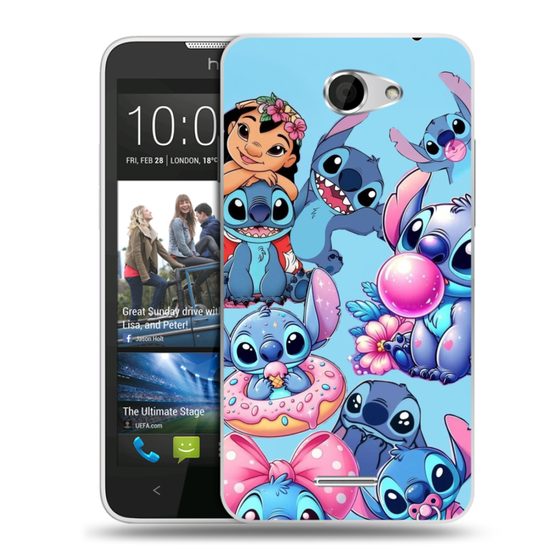 Пластиковый чехол на HTC Desire 516 с принтом Лило и Стич Пластиковый чехол на HTC Desire 516 с принтом Лило и Стич