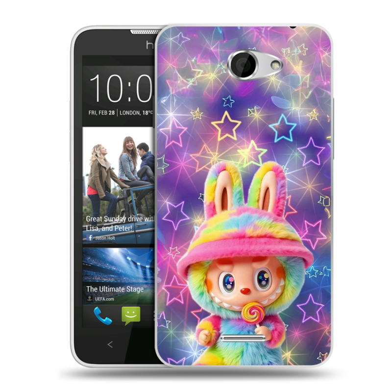 Пластиковый чехол на HTC Desire 516 с принтом Labubu Лабубу Пластиковый чехол на HTC Desire 516 с принтом Labubu Лабубу
