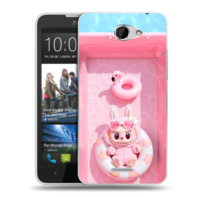 Пластиковый чехол на HTC Desire 516 с принтом Labubu Лабубу Пластиковый чехол на HTC Desire 516 с принтом Labubu Лабубу