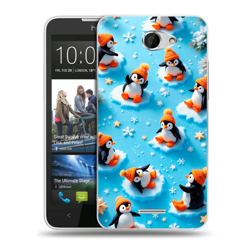 Пластиковый чехол на HTC Desire 516 с принтом Новый год Пластиковый чехол на HTC Desire 516 с принтом Новый год