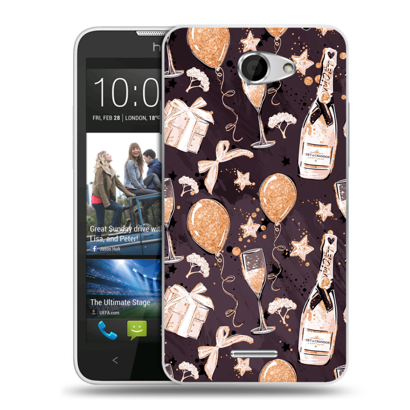 Пластиковый чехол на HTC Desire 516 с принтом Новый год Пластиковый чехол на HTC Desire 516 с принтом Новый год