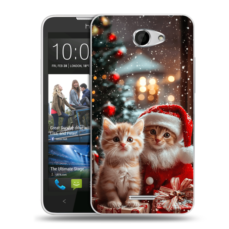 Пластиковый чехол на HTC Desire 516 с принтом Новый год Пластиковый чехол на HTC Desire 516 с принтом Новый год