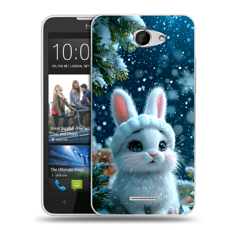 Пластиковый чехол на HTC Desire 516 с принтом Новый год Пластиковый чехол на HTC Desire 516 с принтом Новый год