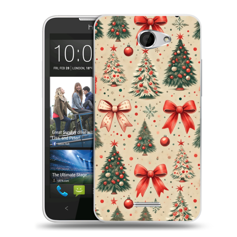 Пластиковый чехол на HTC Desire 516 с принтом Новый год Пластиковый чехол на HTC Desire 516 с принтом Новый год