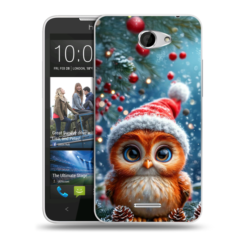 Пластиковый чехол на HTC Desire 516 с принтом Новый год Пластиковый чехол на HTC Desire 516 с принтом Новый год