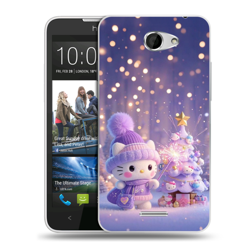 Пластиковый чехол на HTC Desire 516 с принтом Новый год Пластиковый чехол на HTC Desire 516 с принтом Новый год