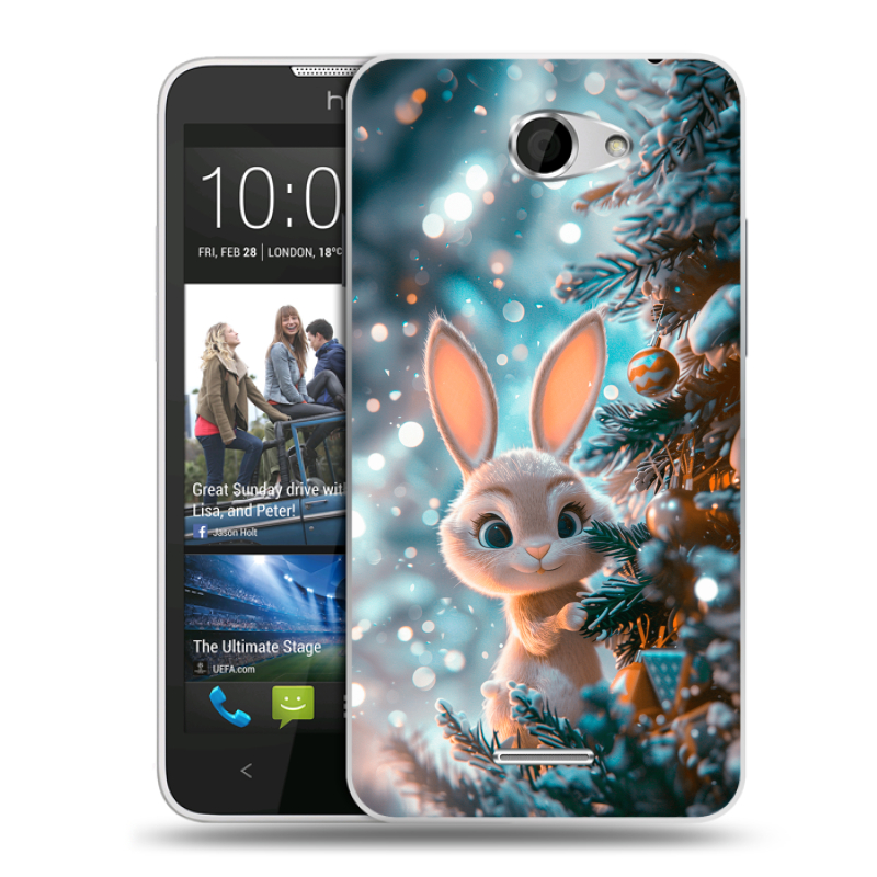Пластиковый чехол на HTC Desire 516 с принтом Новый год Пластиковый чехол на HTC Desire 516 с принтом Новый год