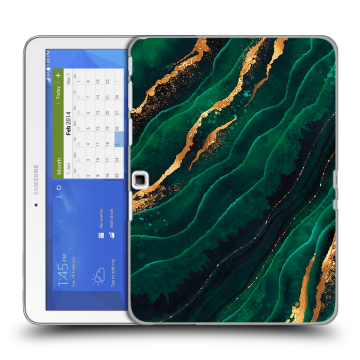 Силиконовый чехол на планшета Samsung Galaxy Tab 4 10.1 с принтом Мрамор зеленое золото Силиконовый чехол на планшета Samsung Galaxy Tab 4 10.1 с принтом Мрамор зеленое золото