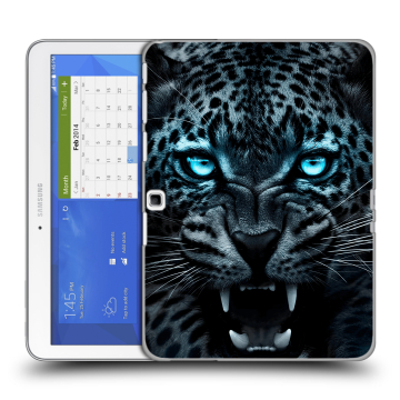 Силиконовый чехол на планшета Samsung Galaxy Tab 4 10.1 с принтом Темный леопард Силиконовый чехол на планшета Samsung Galaxy Tab 4 10.1 с принтом Темный леопард