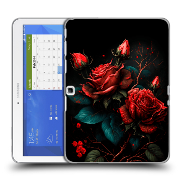 Силиконовый чехол на Samsung Galaxy Tab 4 10.1 с принтом Розы красные