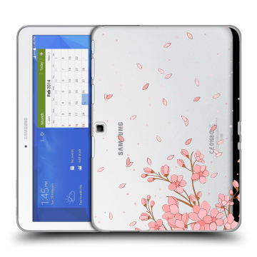 Силиконовый чехол на Samsung Galaxy Tab 4 10.1 с принтом Ветка сакуры