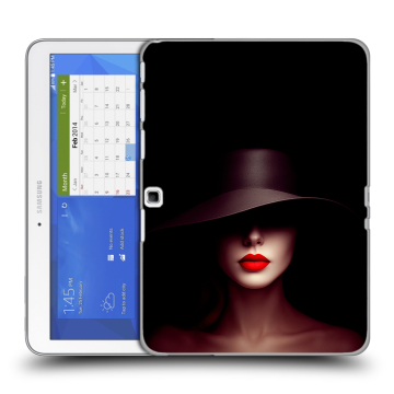 Силиконовый чехол на Samsung Galaxy Tab 4 10.1 с принтом Девушка в шляпе