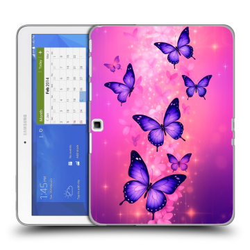 Силиконовый чехол на Samsung Galaxy Tab 4 10.1 с принтом Бабочки