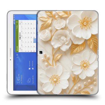 Силиконовый чехол на Samsung Galaxy Tab 4 10.1 с принтом Цветы
