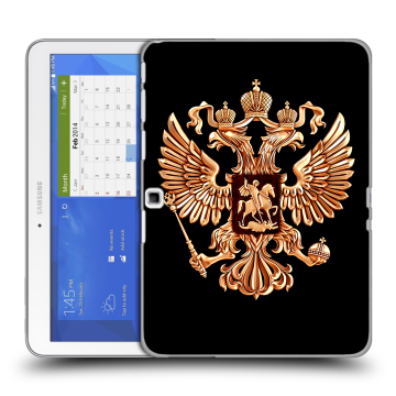 Силиконовый чехол на Samsung Galaxy Tab 4 10.1 с принтом Герб России золотой