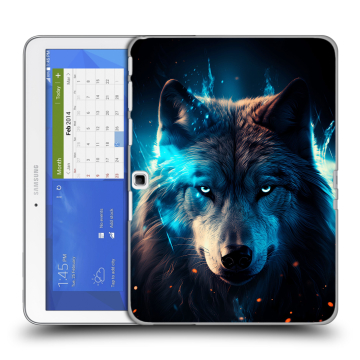 Силиконовый чехол на Samsung Galaxy Tab 4 10.1 с принтом Волк ночной Силиконовый чехол на Samsung Galaxy Tab 4 10.1 с принтом Волк ночной