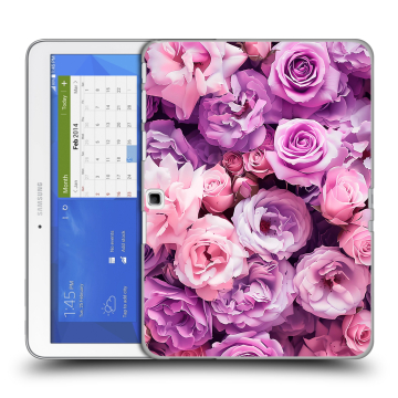 Силиконовый чехол на Samsung Galaxy Tab 4 10.1 с принтом лавандовые розы
