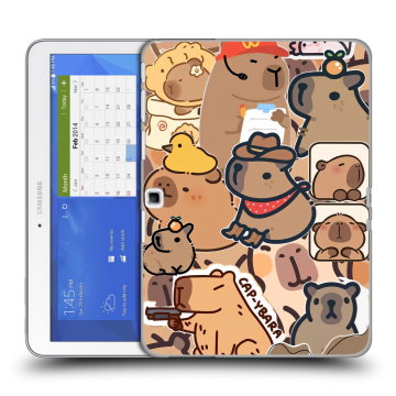 Силиконовый чехол на Samsung Galaxy Tab 4 10.1 с принтом капибара