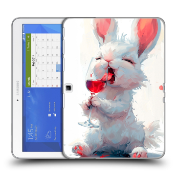 Силиконовый чехол на Samsung Galaxy Tab 4 10.1 с принтом кролик зайчик