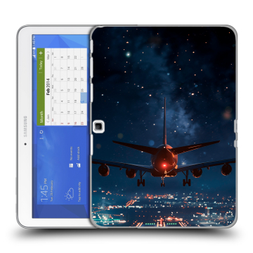 Силиконовый чехол на Samsung Galaxy Tab 4 10.1 с принтом самолет