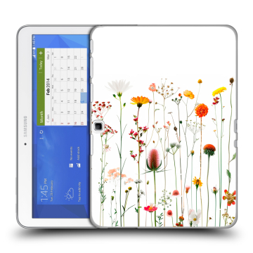 Силиконовый чехол на Samsung Galaxy Tab 4 10.1 с принтом цветы