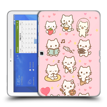 Силиконовый чехол на Samsung Galaxy Tab 4 10.1 с принтом Hello Kitty Хелоу Кити
